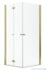 Radaway Nes Gold KDD B / KDD I kabina 80x80cm lewa złoty połysk przejrzyste 10024080-09-01L/10015080-09-01R